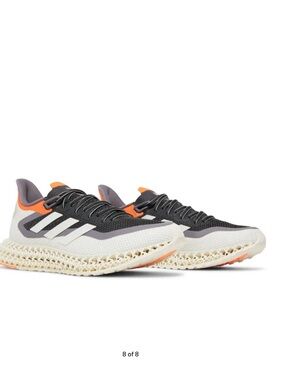 adidas 4DFWD 2 Carbon Cloud White Black Orange Running Sneakers 2022 12M NIB